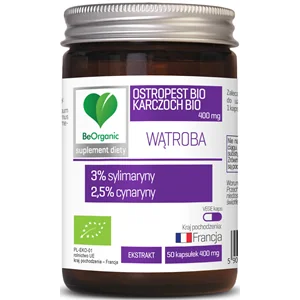 BeOrganic Ostropest BIO + Karczoch BIO WĄTROBA 50 kapsułek