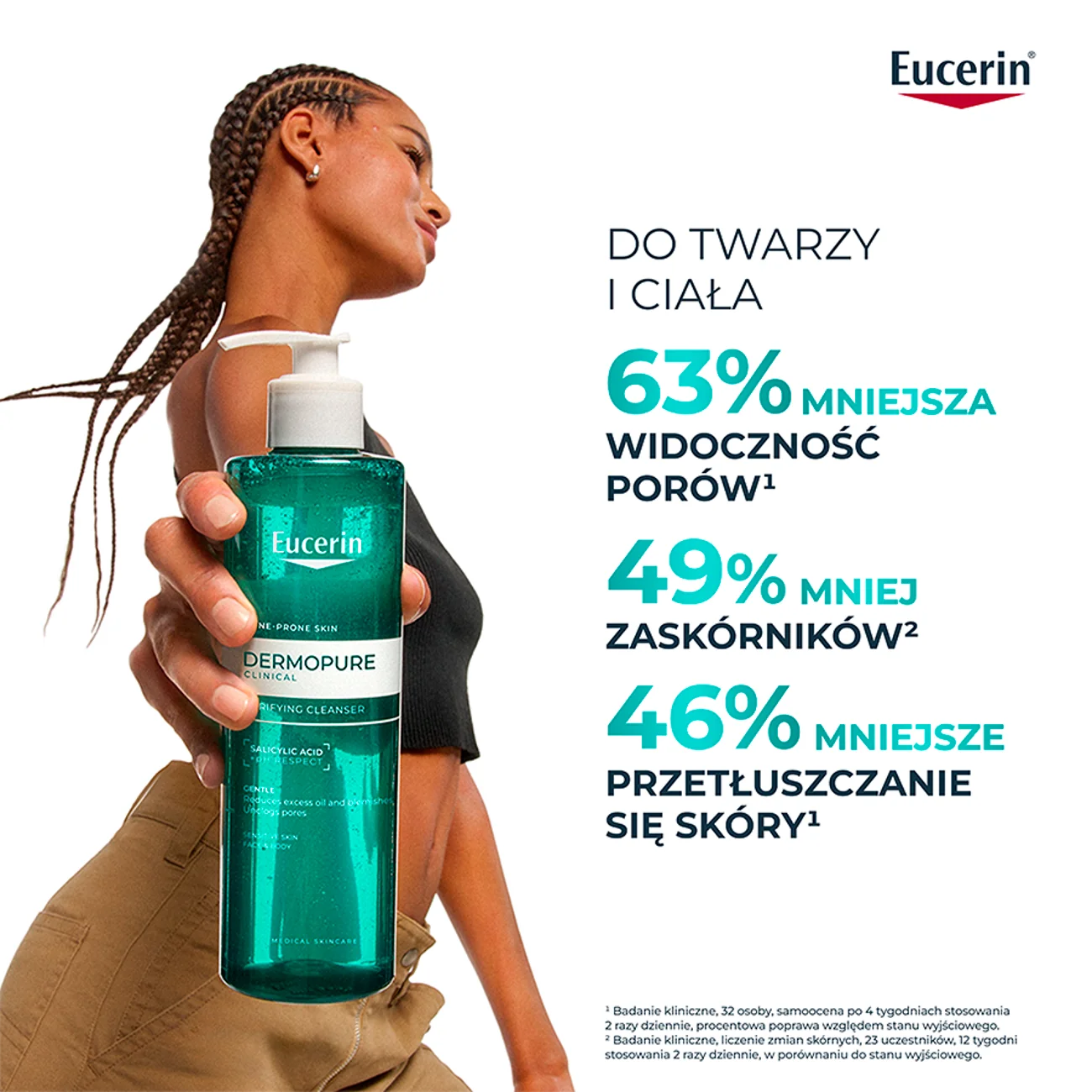 Eucerin DermoPure Clinical żel oczyszczający do twarzy i ciała, 400 ml