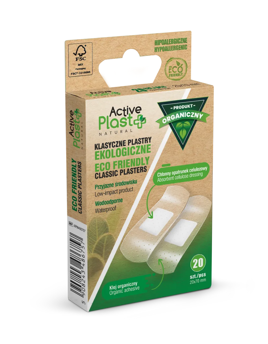 Active Plast, naturalne plastry Ekologiczne, 7x2cm, 20 sztuk