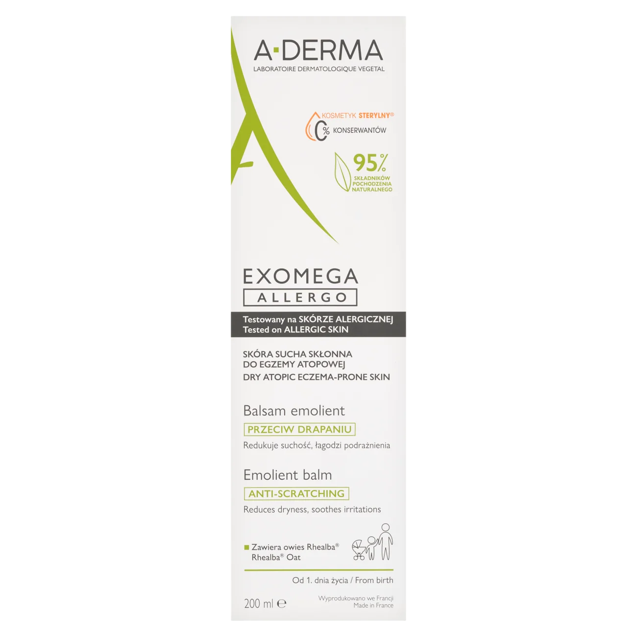 A-Derma Exomega Allergo balsam emolient, 200 ml