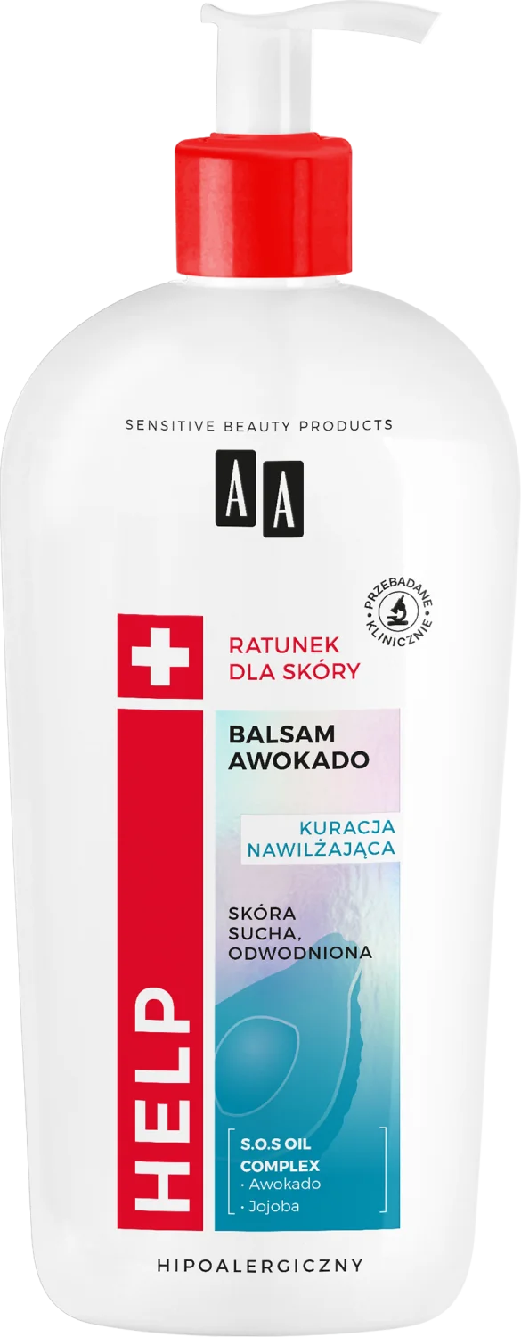 AA HELP Natural balsam opatrunek do ciała do skóry suchej z awokado, 400ml