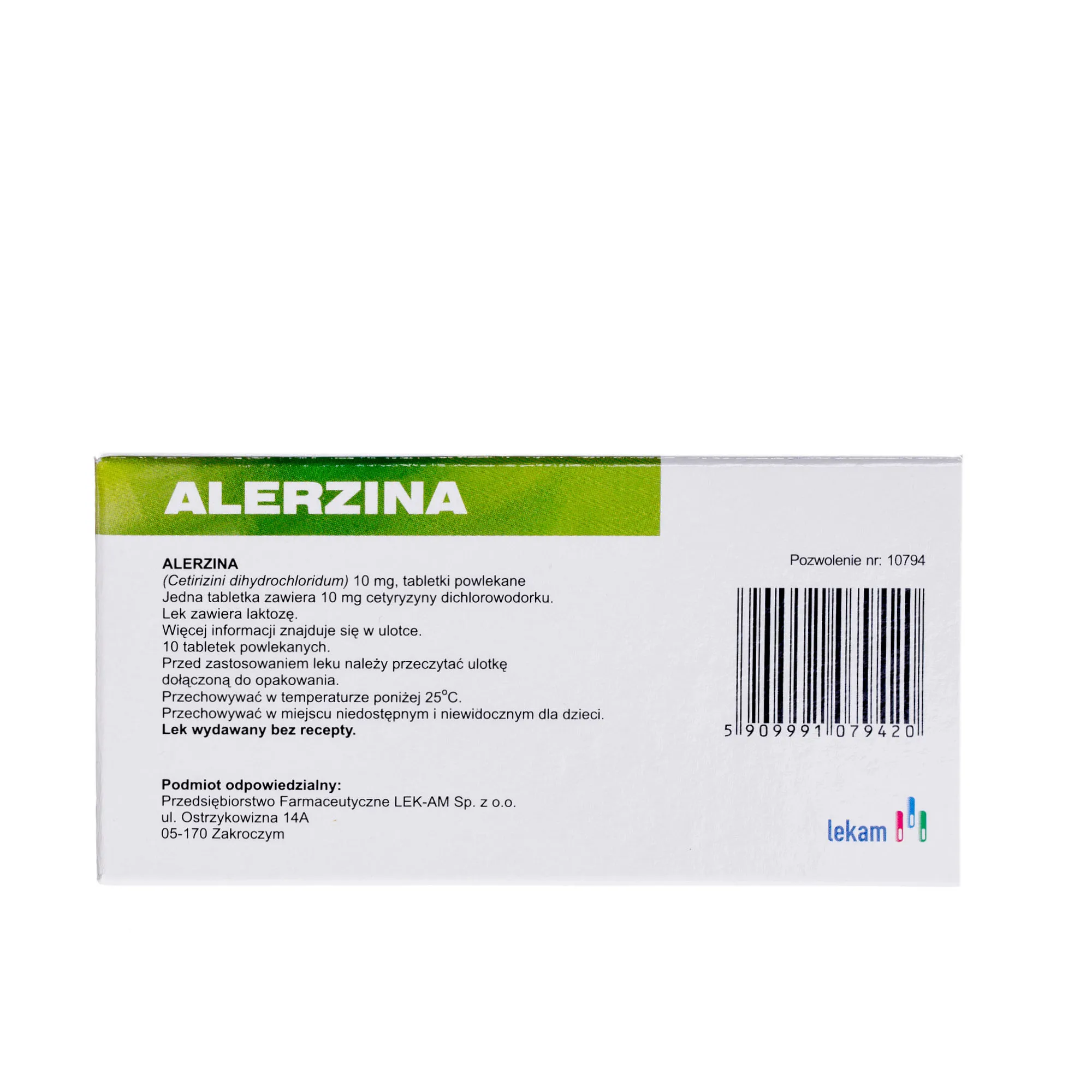 Alerzina, 10 tabletek 