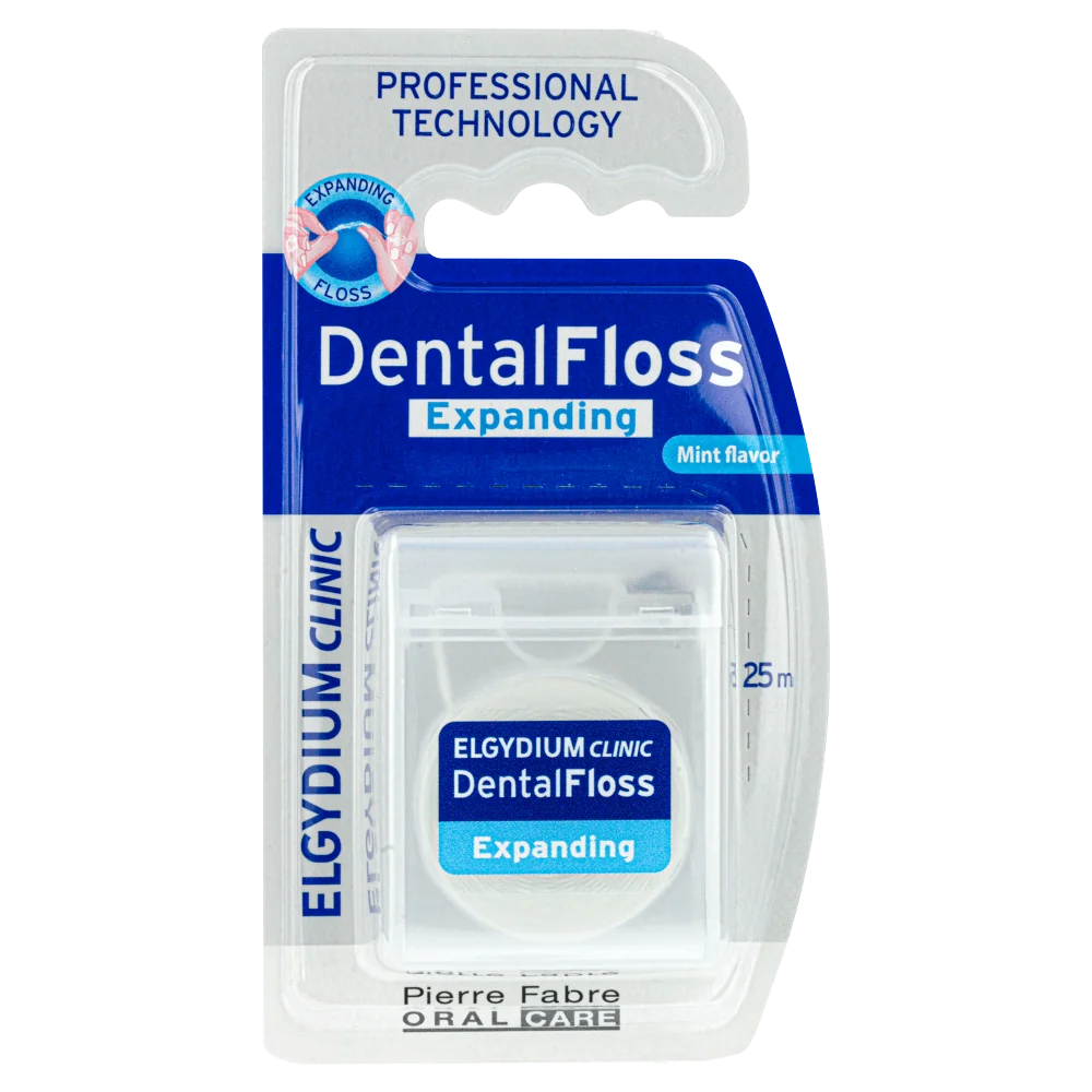 Elgydium Clinic DentalFloss nić dentystyczna pęczniejąca, 25 m