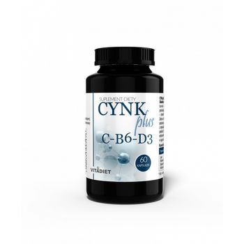Cynk plus C-B6-D3, suplement diety, 60 kapsułek 