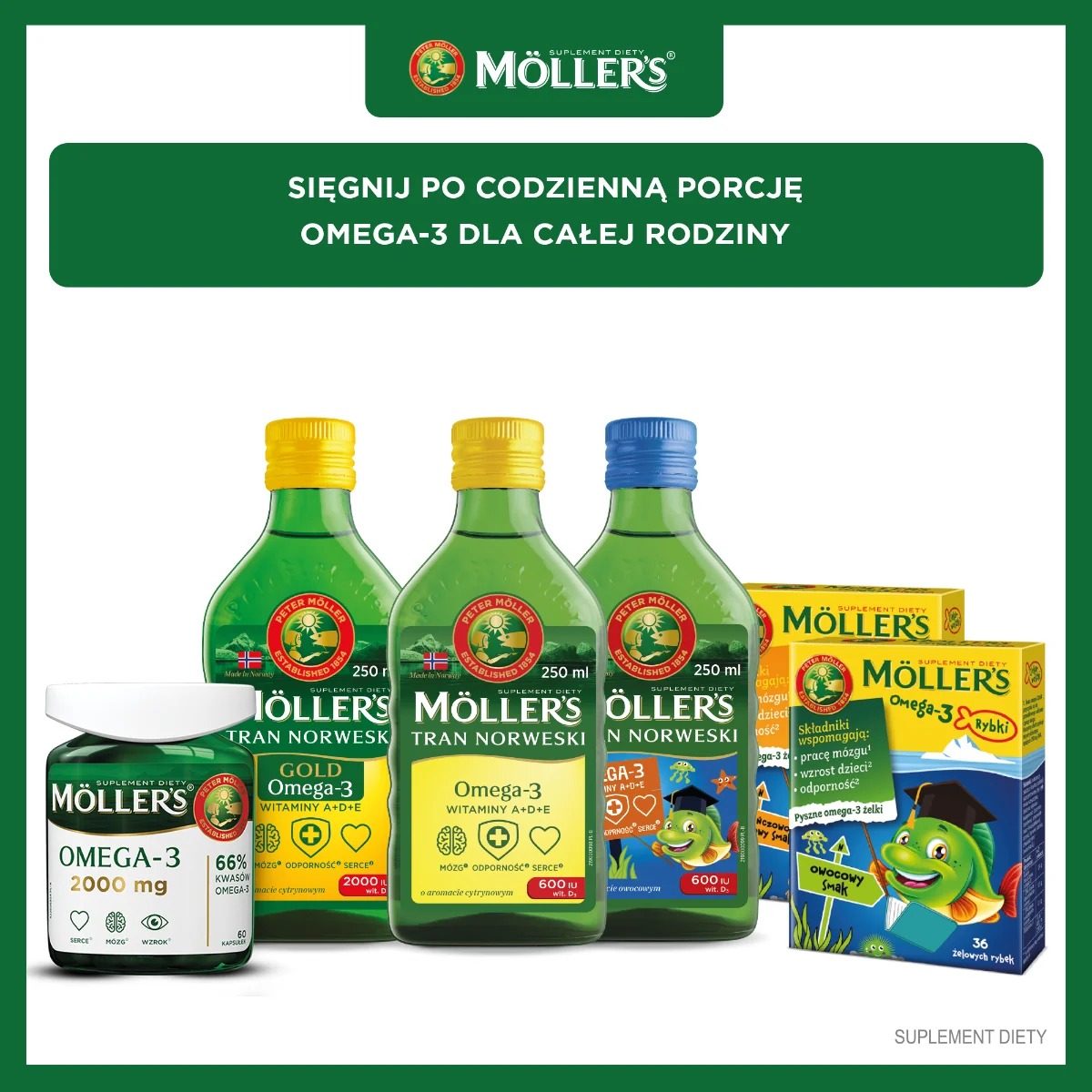 Moller's Omega-3 2000 mg 60 kapsułek