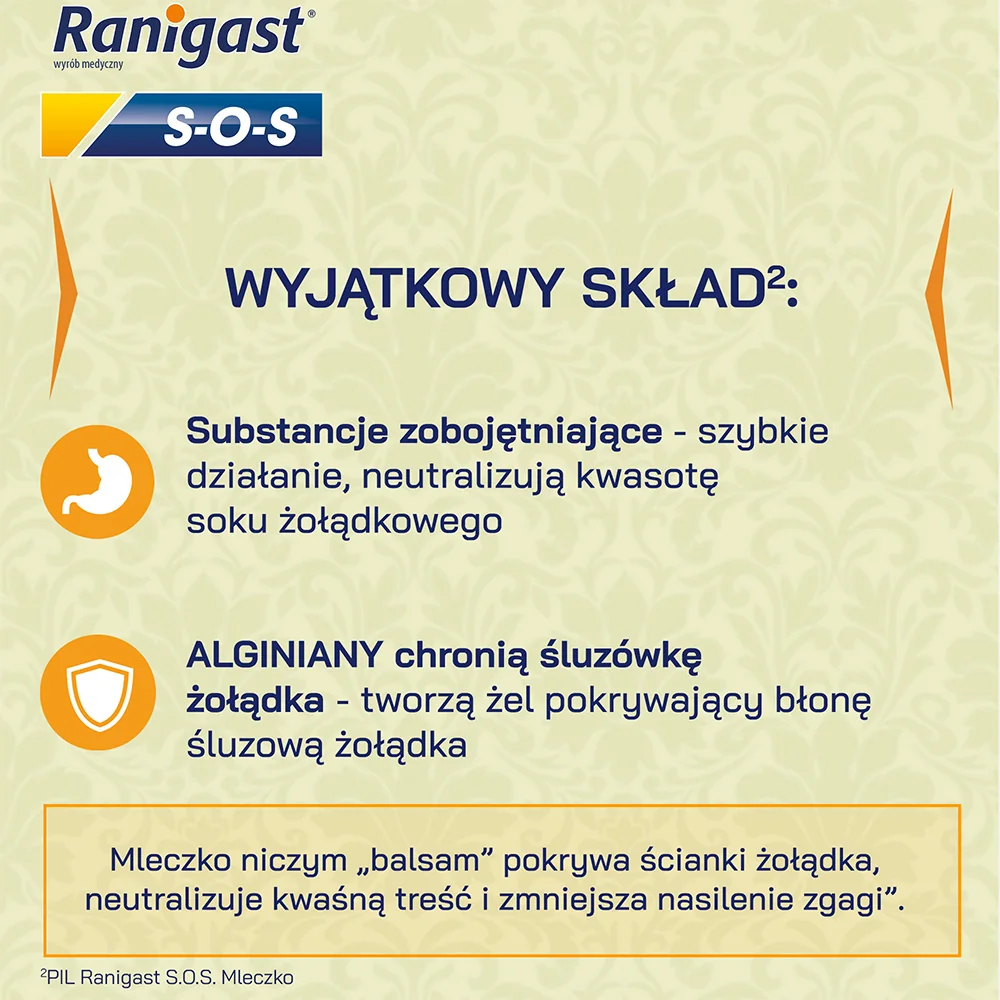 Ranigast S-O-S zawiesina doustna, 200 ml