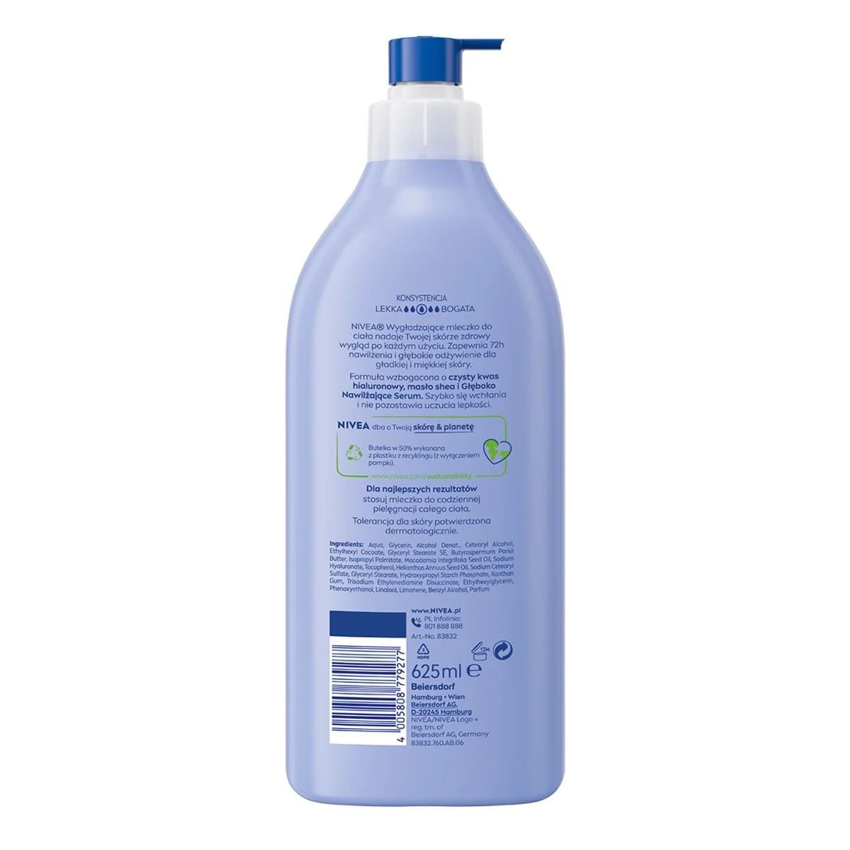 Nivea Body mleczko do ciała, 625 ml