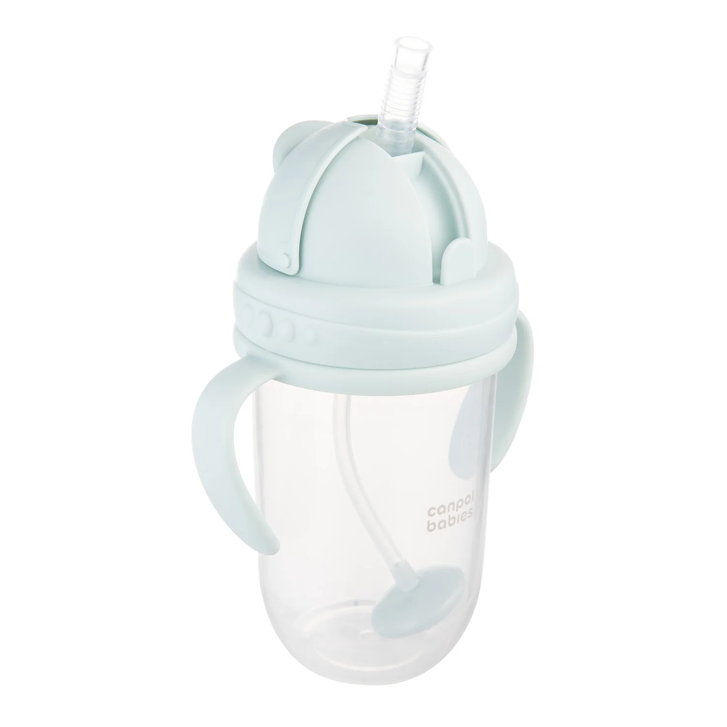 Canpol Babies kubek niekapek z rurką i odważnikiem zielony 270 ml, 1 sztuka