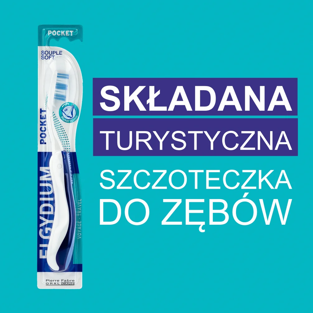 Elgydium Pocket turystyczna szczoteczka do zębów, 1 szt.