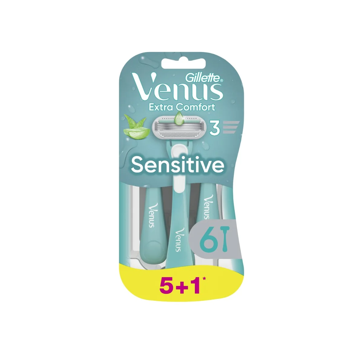 Gillette Venus Extra Comfort Sensitive maszynki jednorazowe do golenia, 6 sztuk