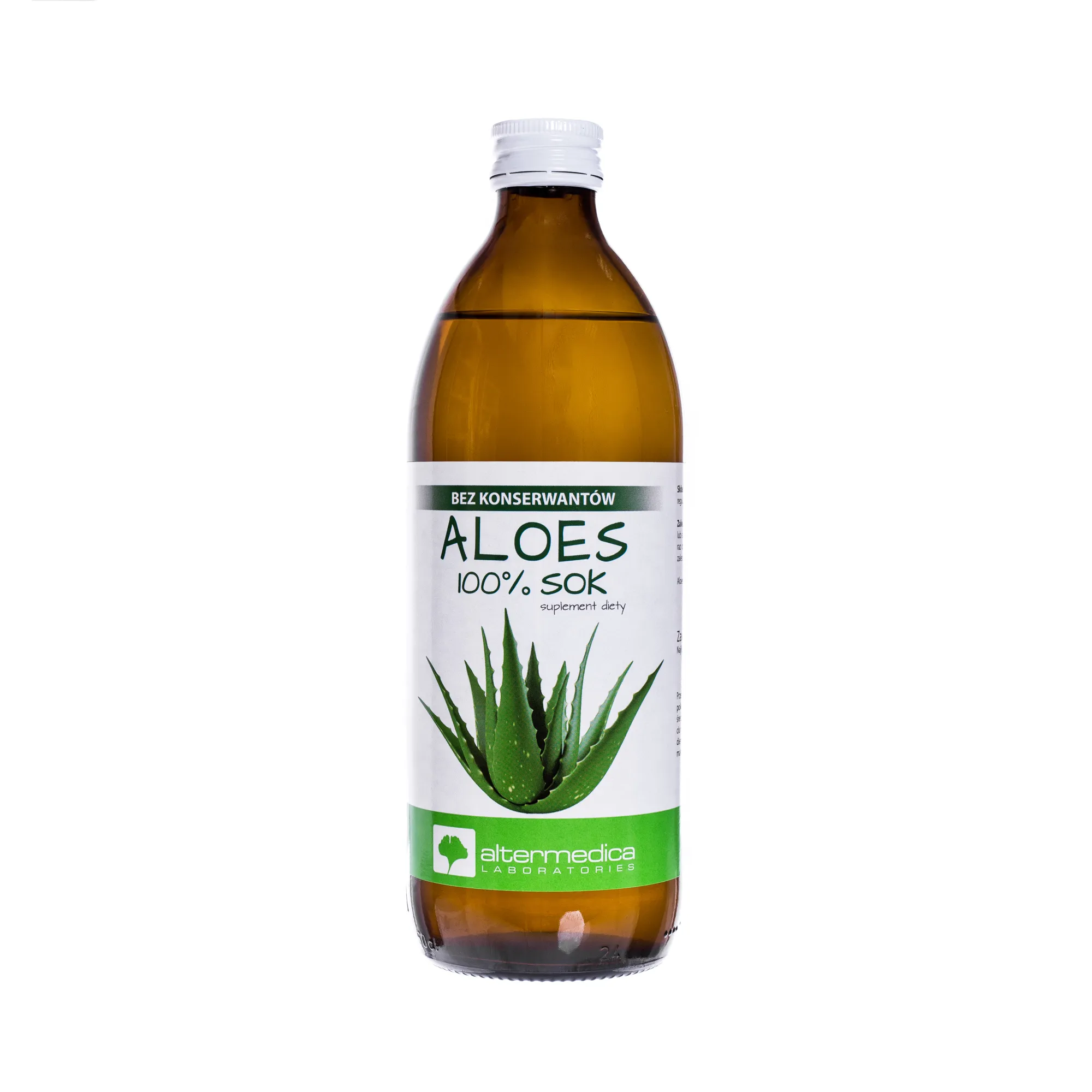 Alter Medica, Aloes 100% soku z aloesu, suplement diety, 500 ml 