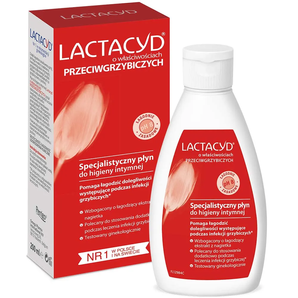 Lactacyd Przeciwgrzybiczny, płyn ginekologiczny do higieny intymnej, 200 ml 