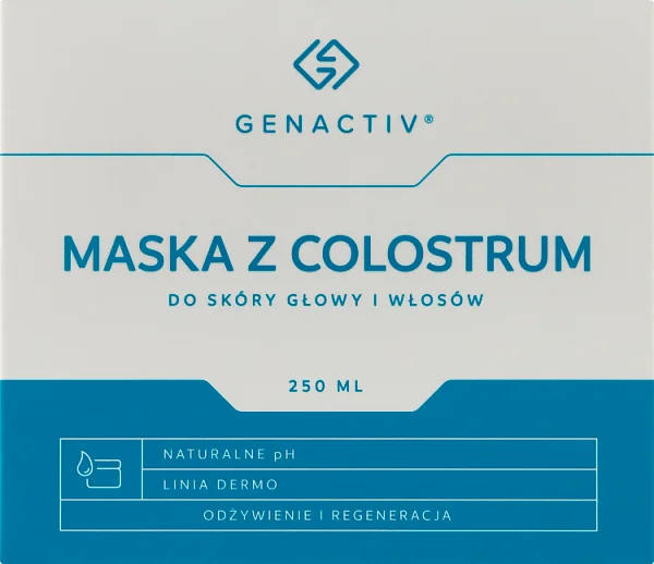 Genactiv maska z colostrum do skóry głowy i włosów, 250 ml