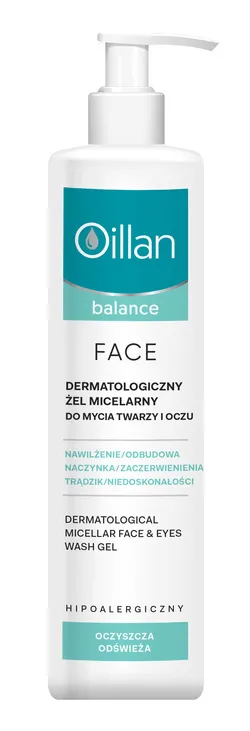 Oillan Balance, dermatologiczny żel micelarny, 250 ml