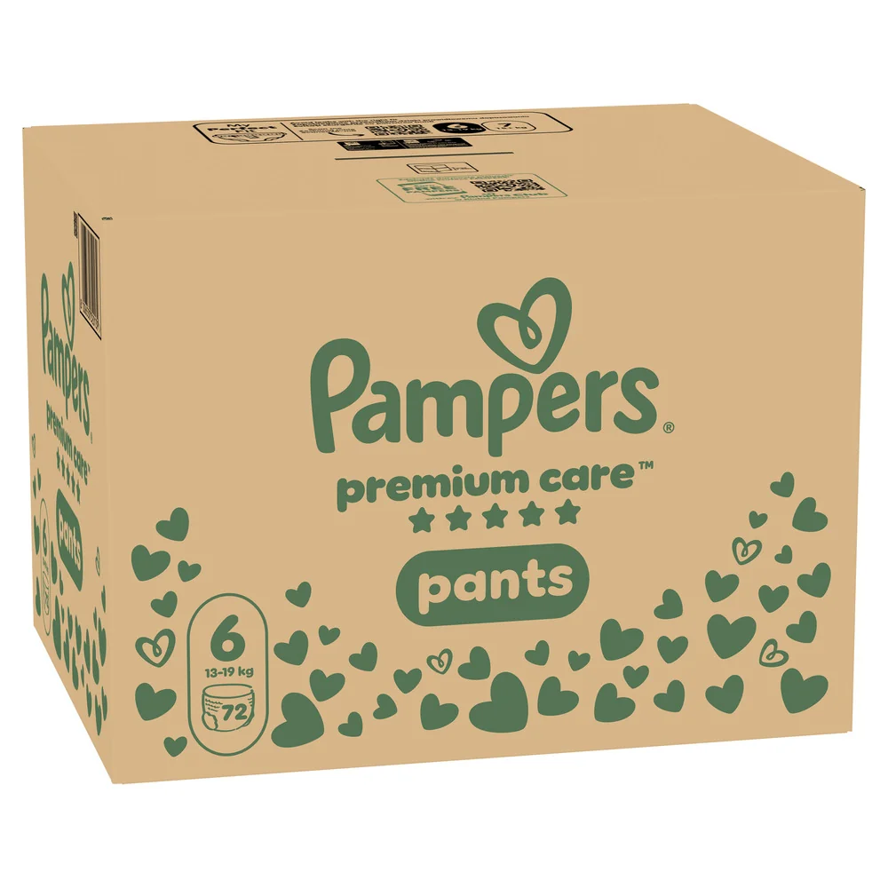 Pampers Premium Care Pants 6 pieluchomajtki, rozmiar 6, 13-19 kg, 72 sztuki