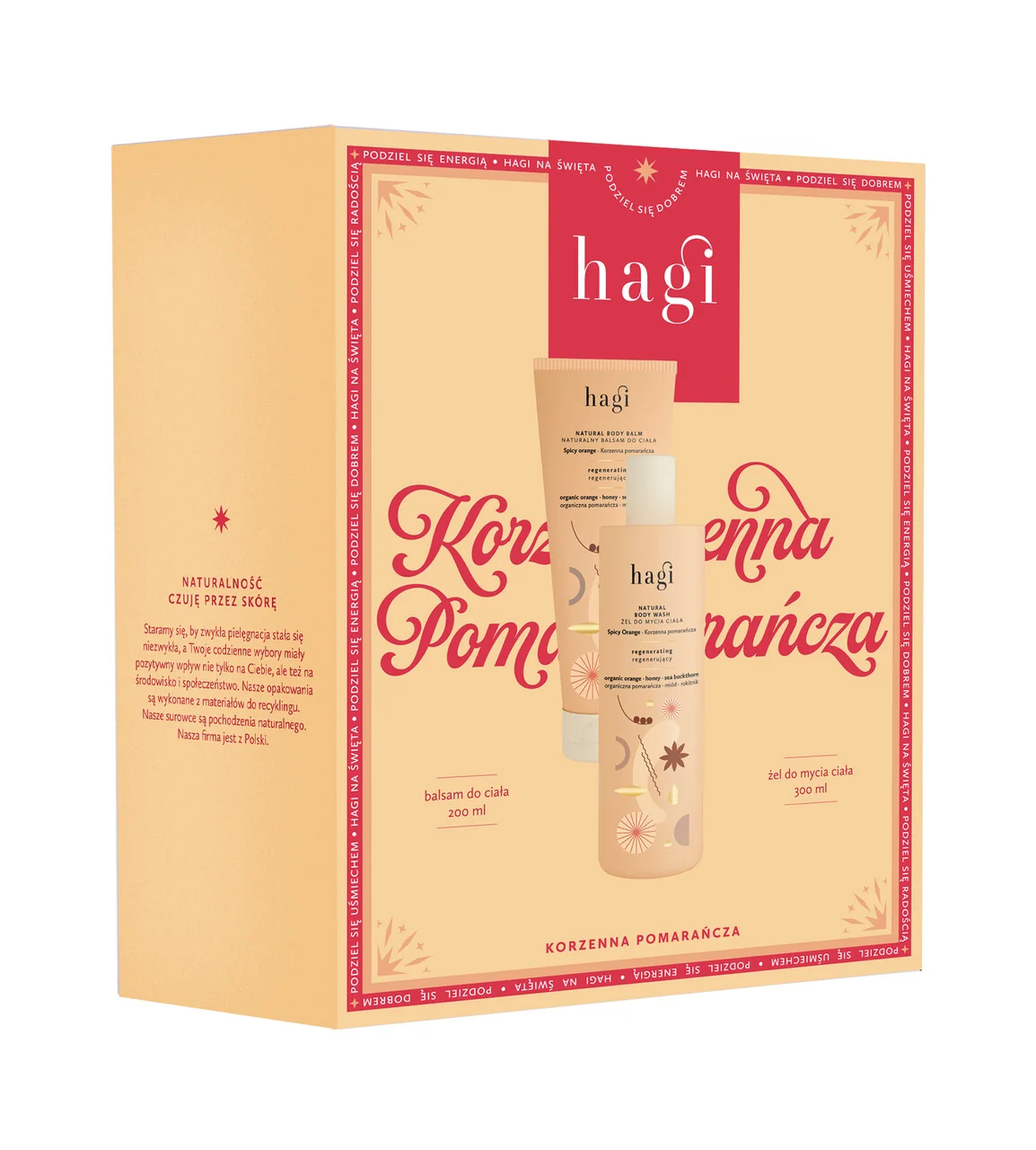 Hagi Zestaw Korzenna Pomarańcza żel do mycia ciała, 300 ml + balsam do ciała, 200 ml