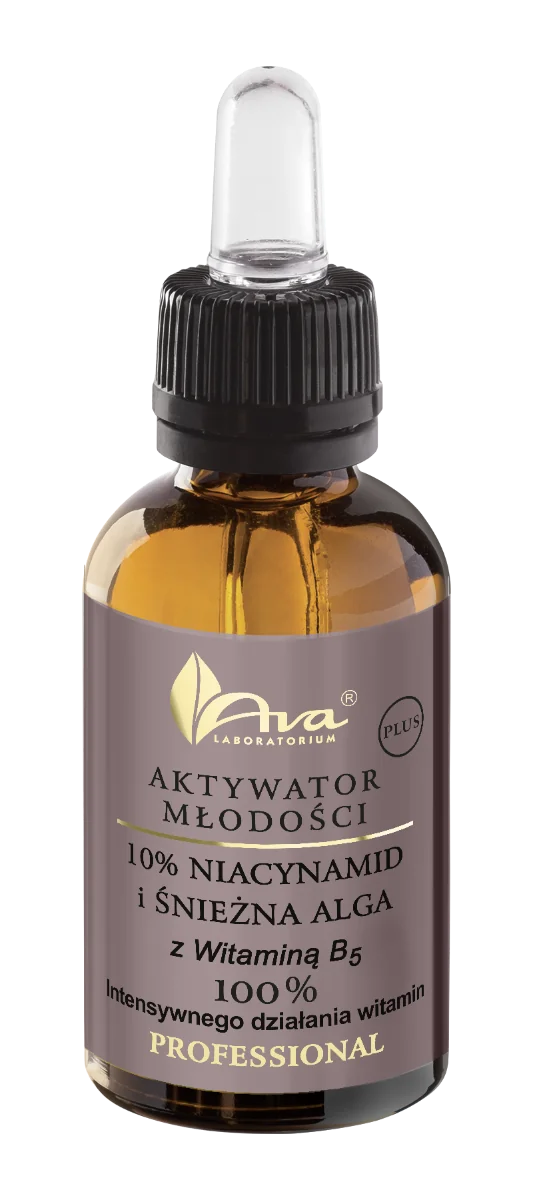 Ava Aktywator Młodości Plus 10% Niacynamid i Śnieżna Alga z Witaminą B5 serum, 30 ml