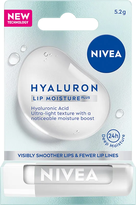 Nivea Hyaluron Moisture Plus balsam do ust transparentny, 5,2 g