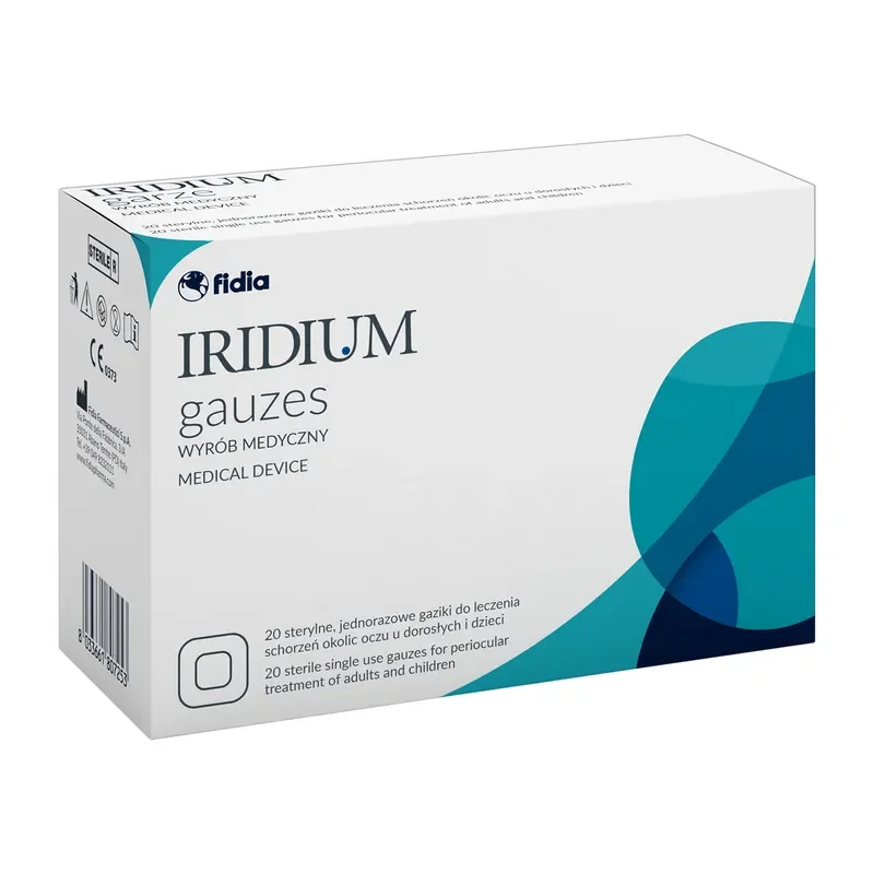 Iridium Gauzes chusteczki do oczu, 20 sztuk