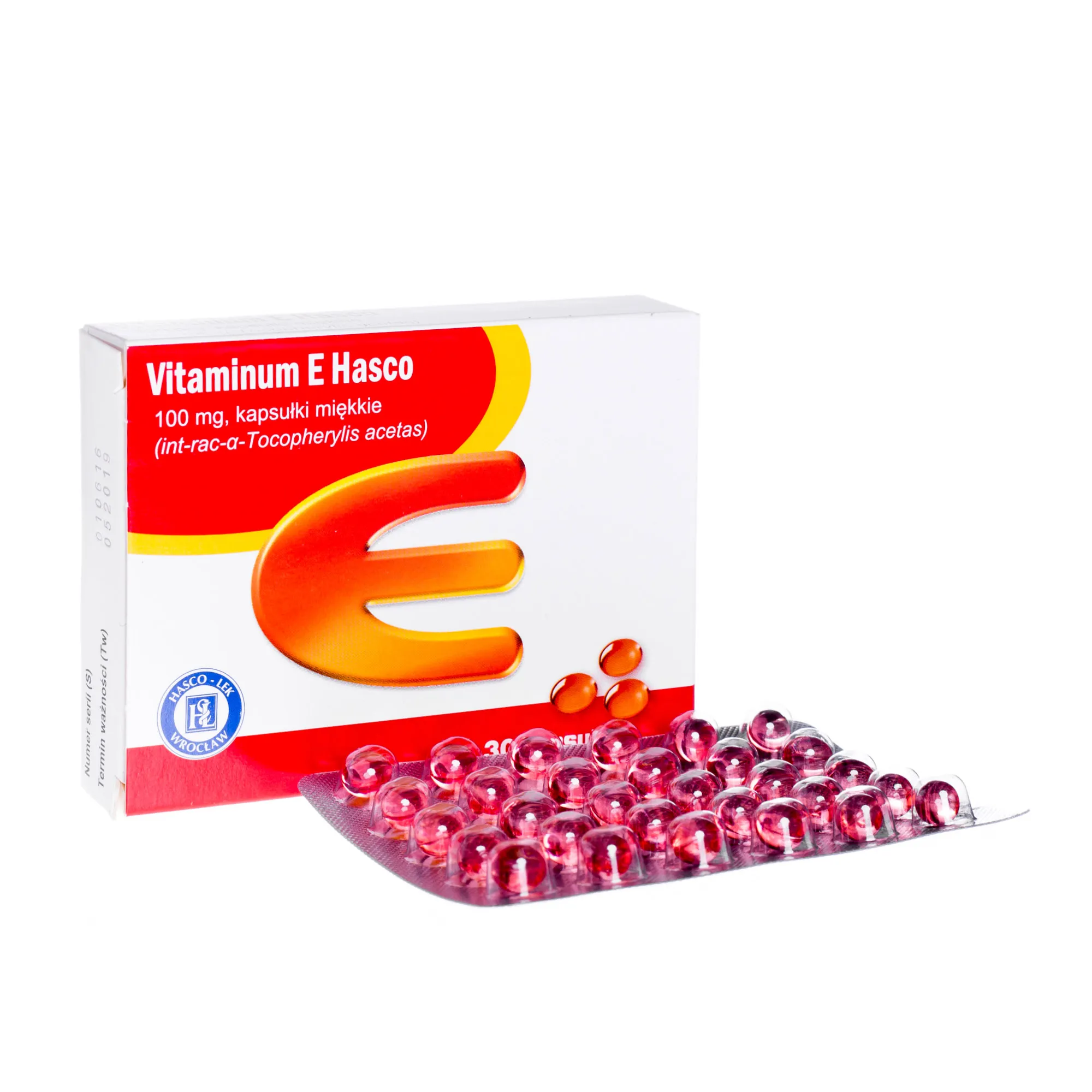 Vitaminum E Hasco, ( int-rac-aTocopherylis acetas 100 mg ), 30 kapsułek 