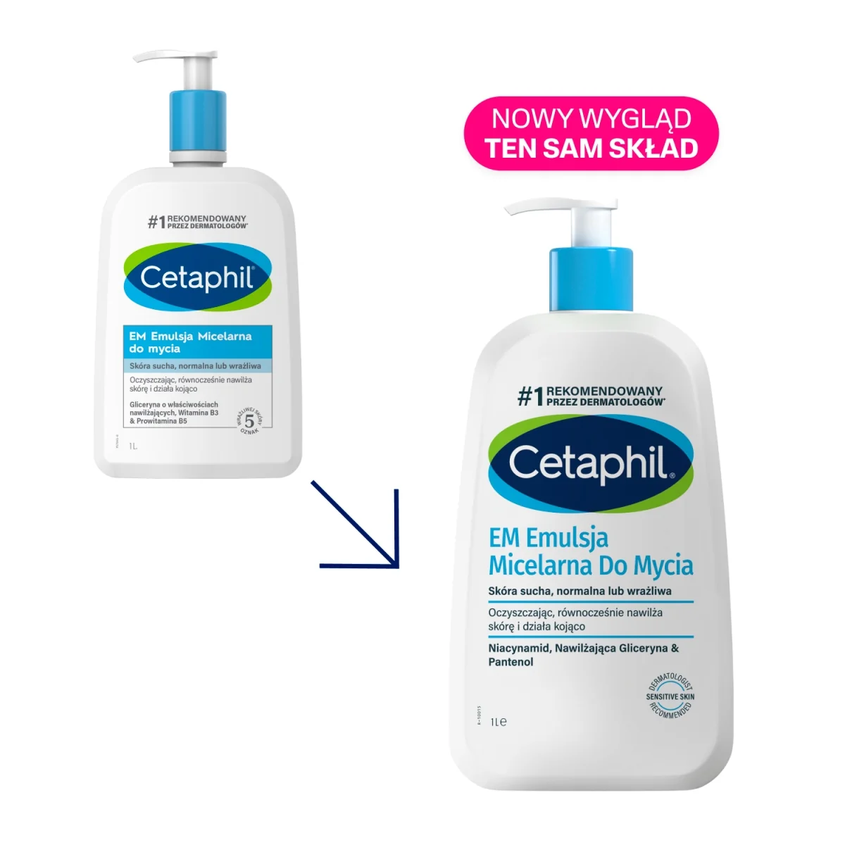 Cetaphil EM Emulsja micelarna do mycia, 1000 ml