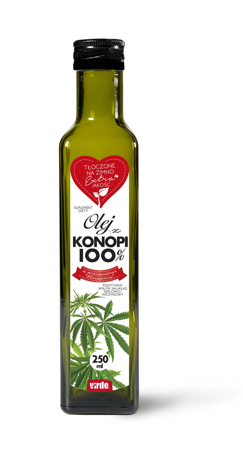 Virde olej z konopi 100%, 250 ml