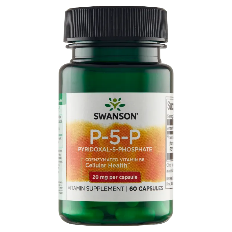 Swanson Witamina B-6, 20 mg, suplement diety, 60 kapsułek