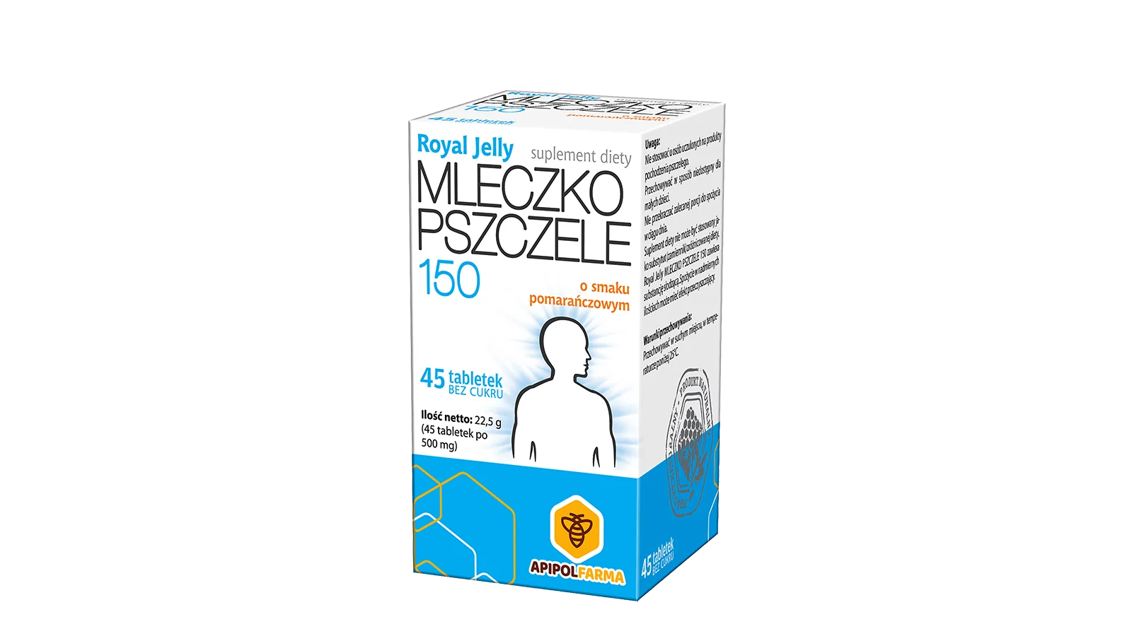 Royal Jelly Mleczko Pszczele 150 suplement diety, 45 tabletek