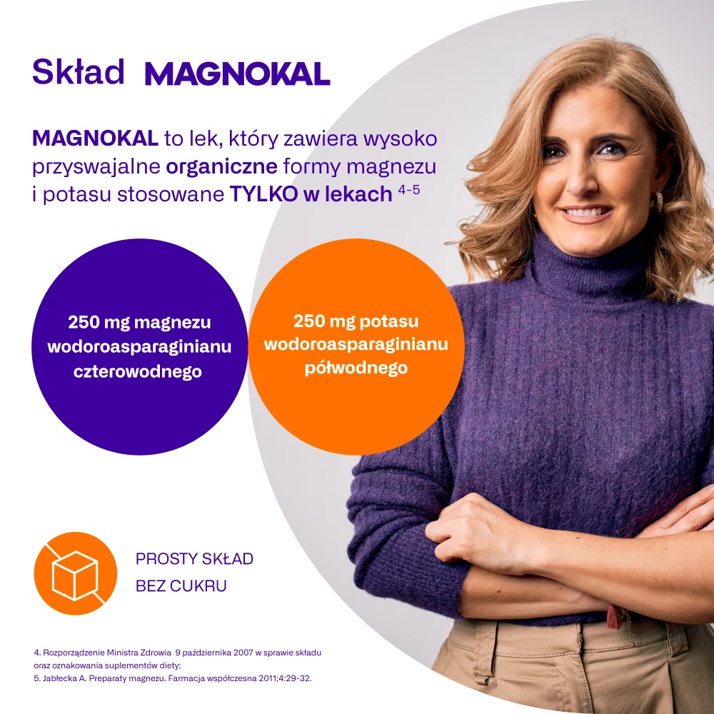 Magnokal 250 mg + 250 mg, 50 tabletek