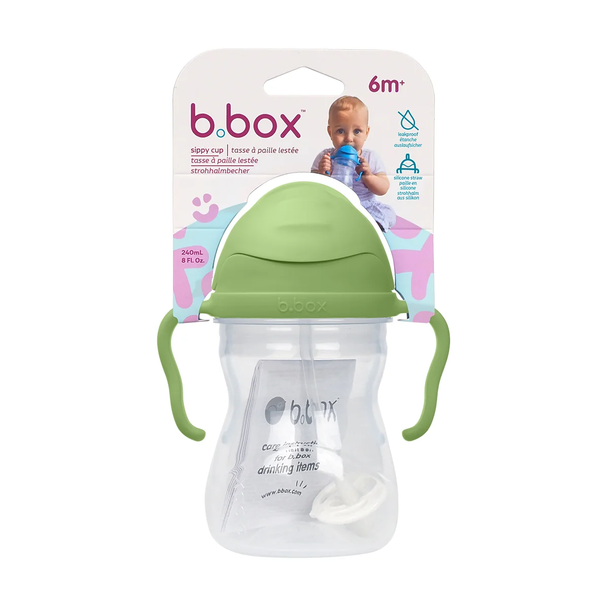 b.box bidon ze słomką 240 ml jabłkowy, 1 szt.