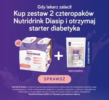 Nutridrink Diasip + zestaw startowy za 1 gr
