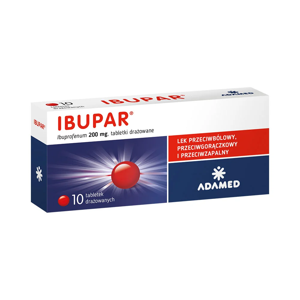Ibupar 200 mg 10 tabletek drażowanych