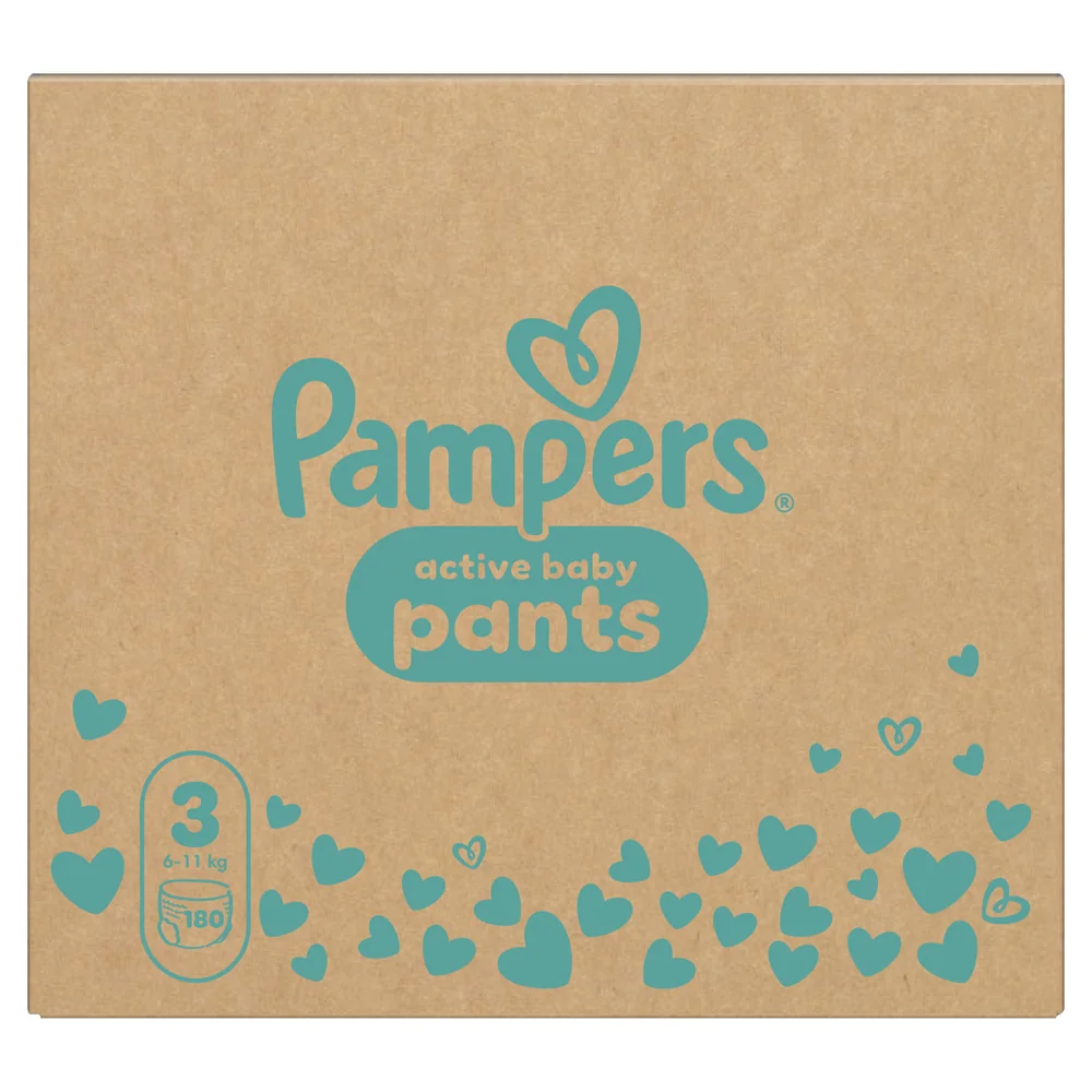 Pampers Active Baby Pants 3 pieluchomajtki, rozmiar 3, 6-11 kg, 180 sztuk