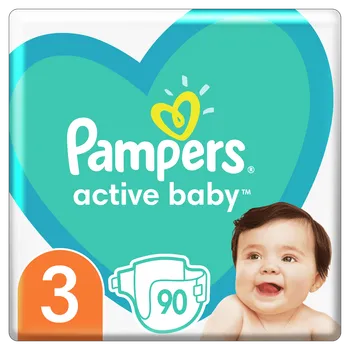 Pampers Active Baby, pieluchy, rozmiar 3, 6-10 kg, 90 sztuk 