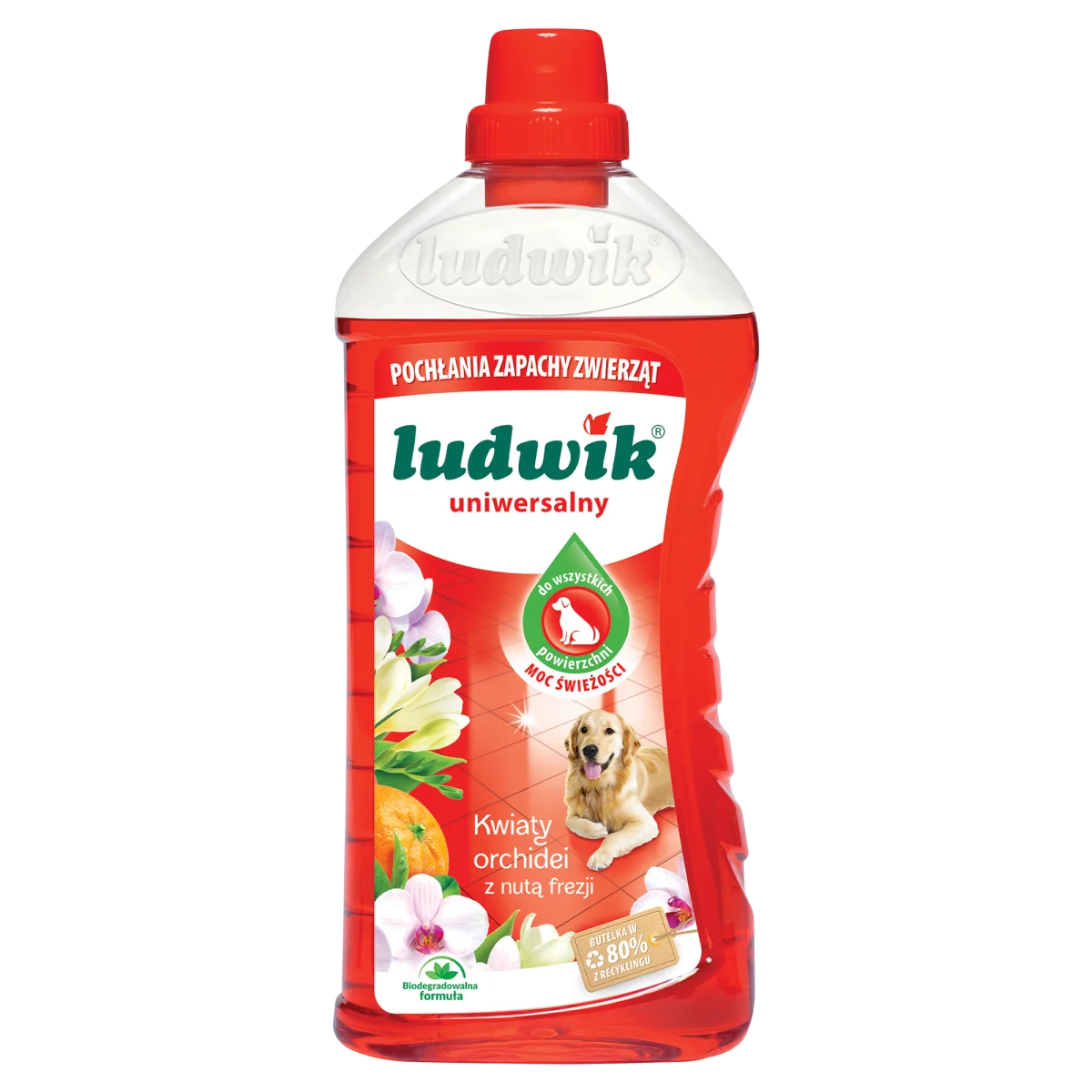 Ludwik płyn uniwersalny Animal Odor Control z funkcją pochłaniania zapachów zwierząt domowych, 1 l