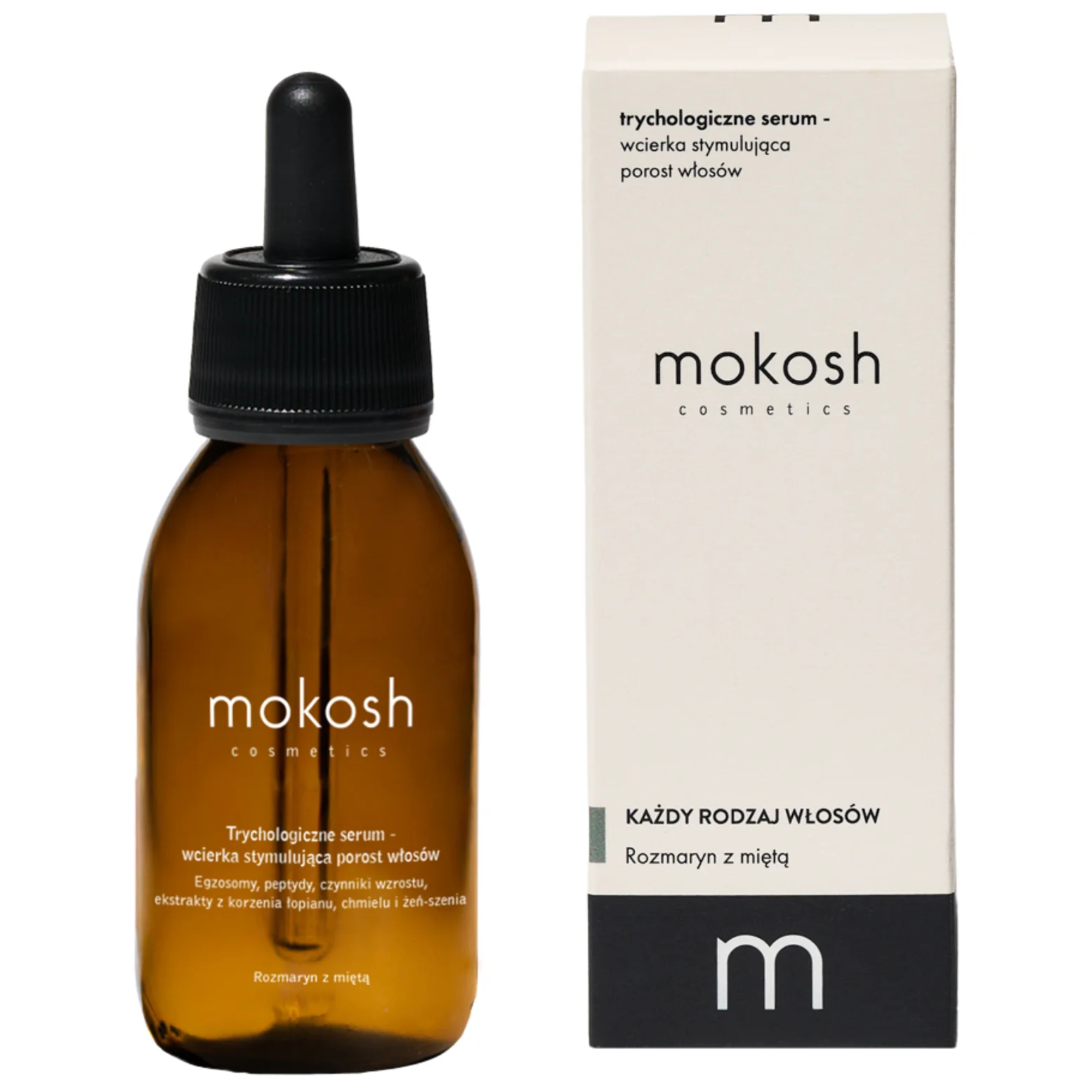Mokosh trychologiczne serum stymulujące porost włosów rozmaryn z miętą, 90 ml