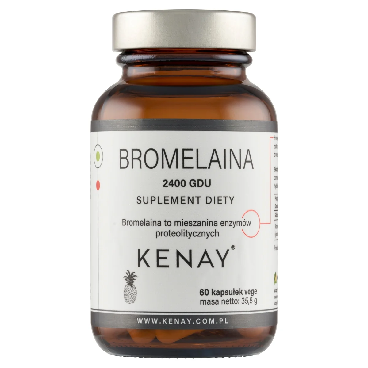 KenayAG Bromelaina 500 mg 60 kapsułek