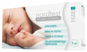 Nordtest, płytkowy test ciążowy hCG, 1 sztuka