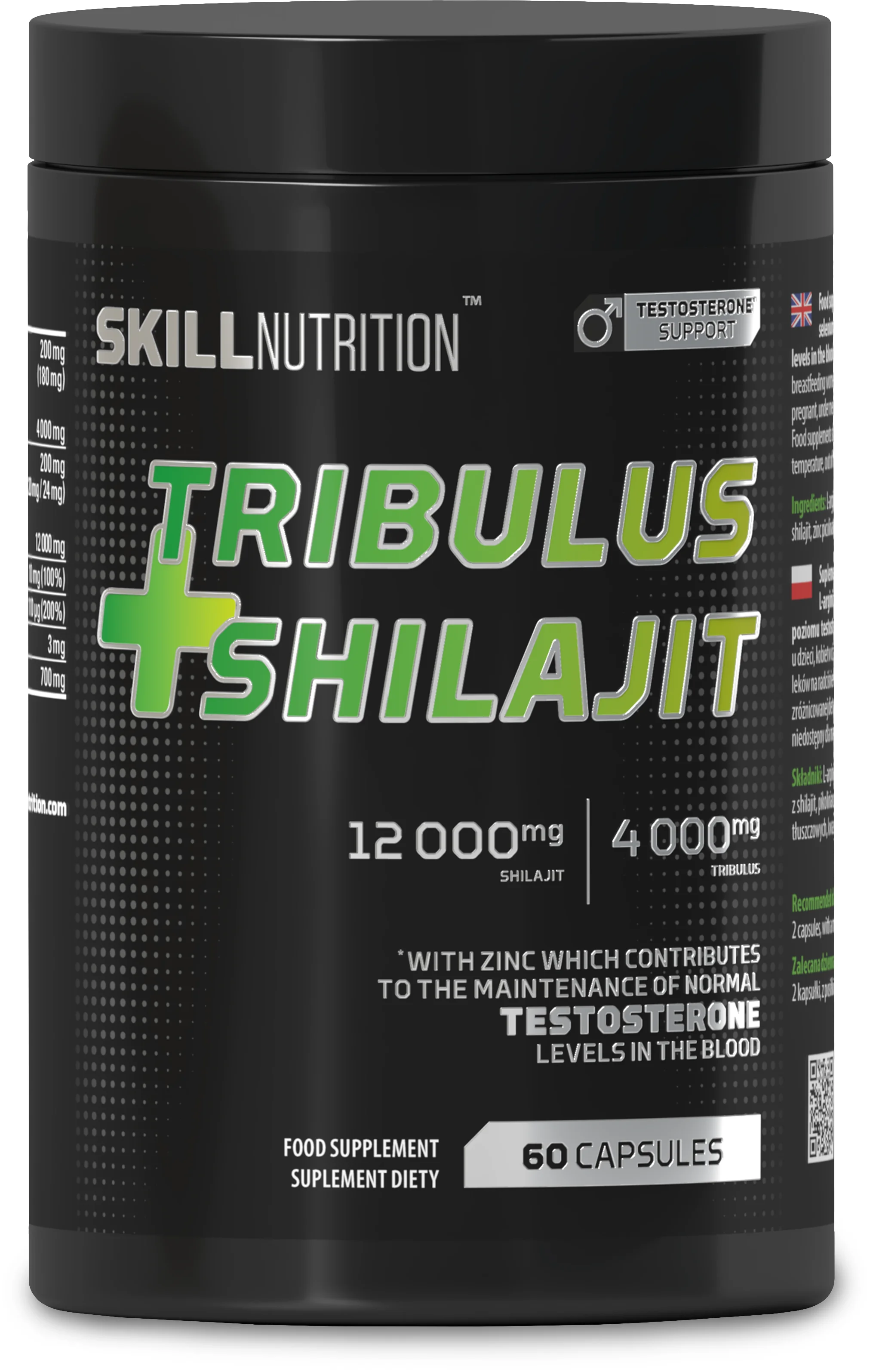 Skill Tribulus + Shilajit 60 kapsułek wegańskich