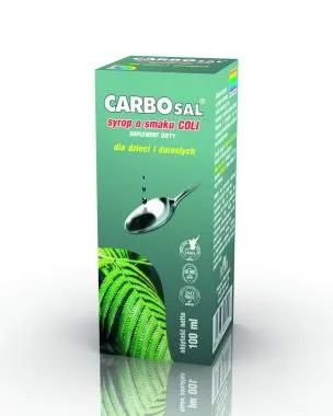 Carbosal, suplement diety, syrop, smak coli, 100 ml