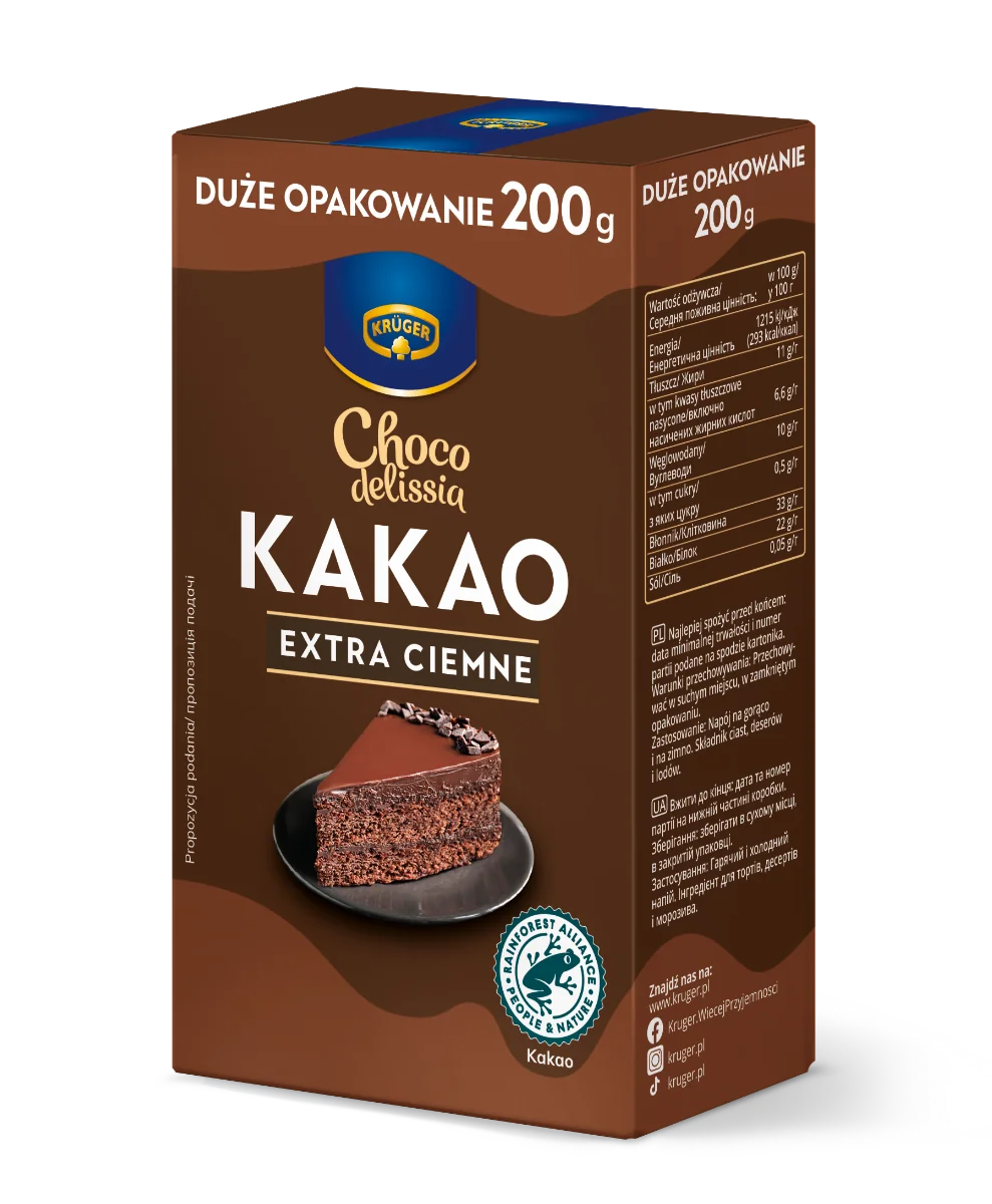 Krüger kakao familijne extra o obniżonej zawartości tłuszczu, 200 g