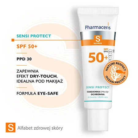 Pharmaceris S Sensi Protect emulsja do twarzy i okolic oczu SPF 50+, 50 ml