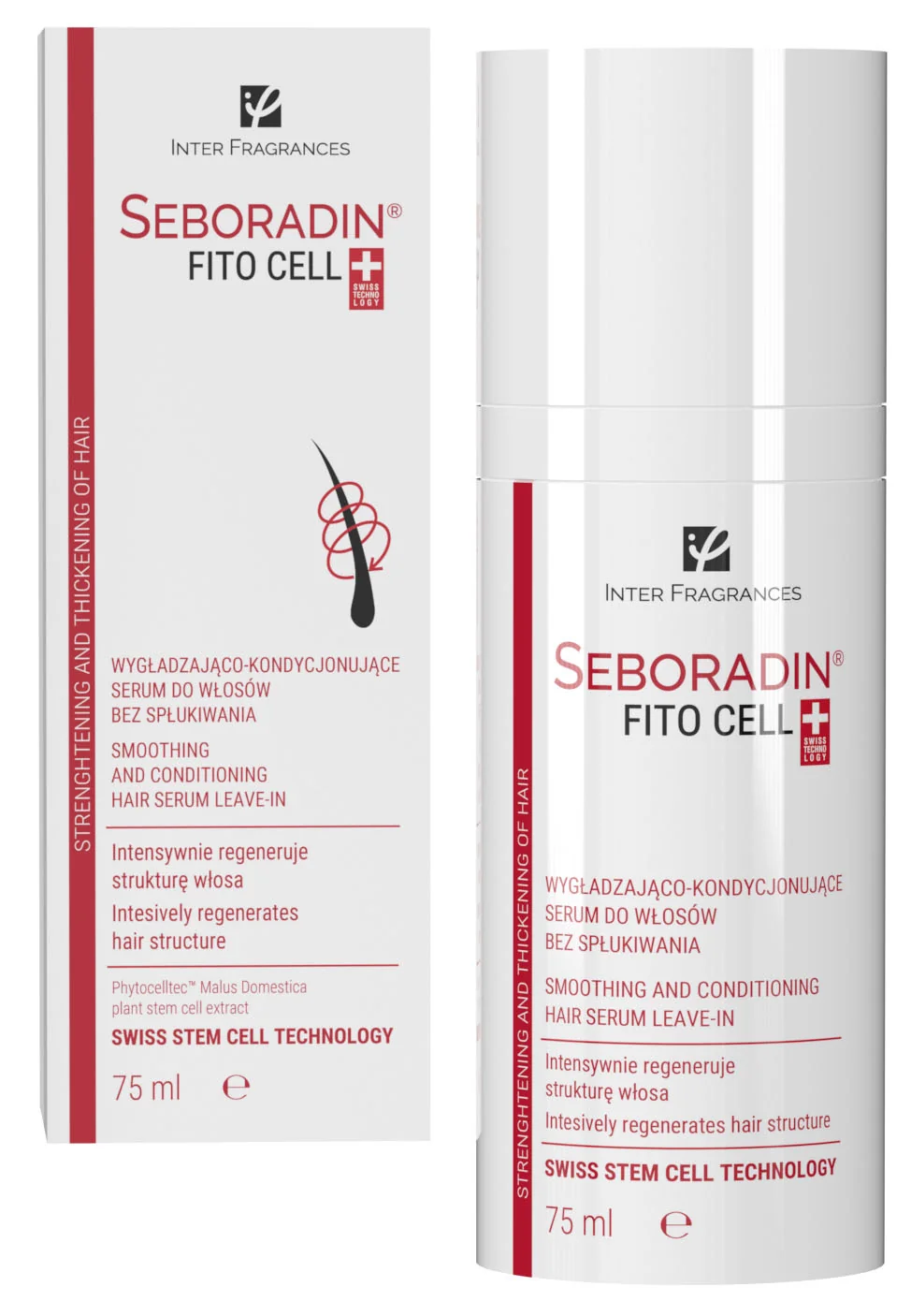 Seboradin Fito Cell wygładzająco-kondycjonujące serum do włosów bez spłukiwania, 75 ml