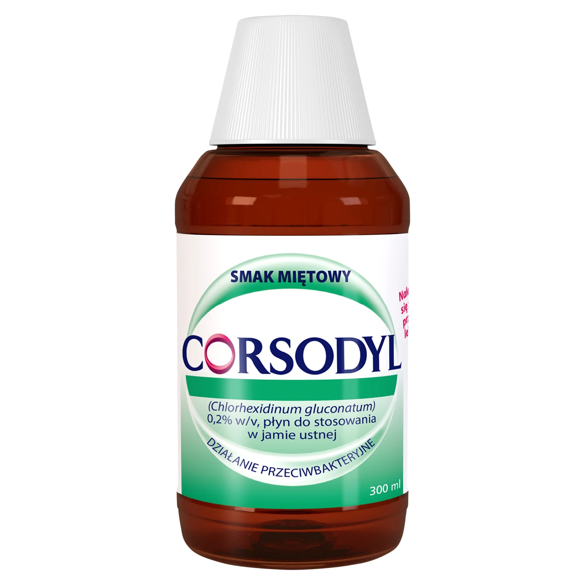 Corsodyl 0,2% w/v, płyn do stosowania w jamie ustnej, 300 ml