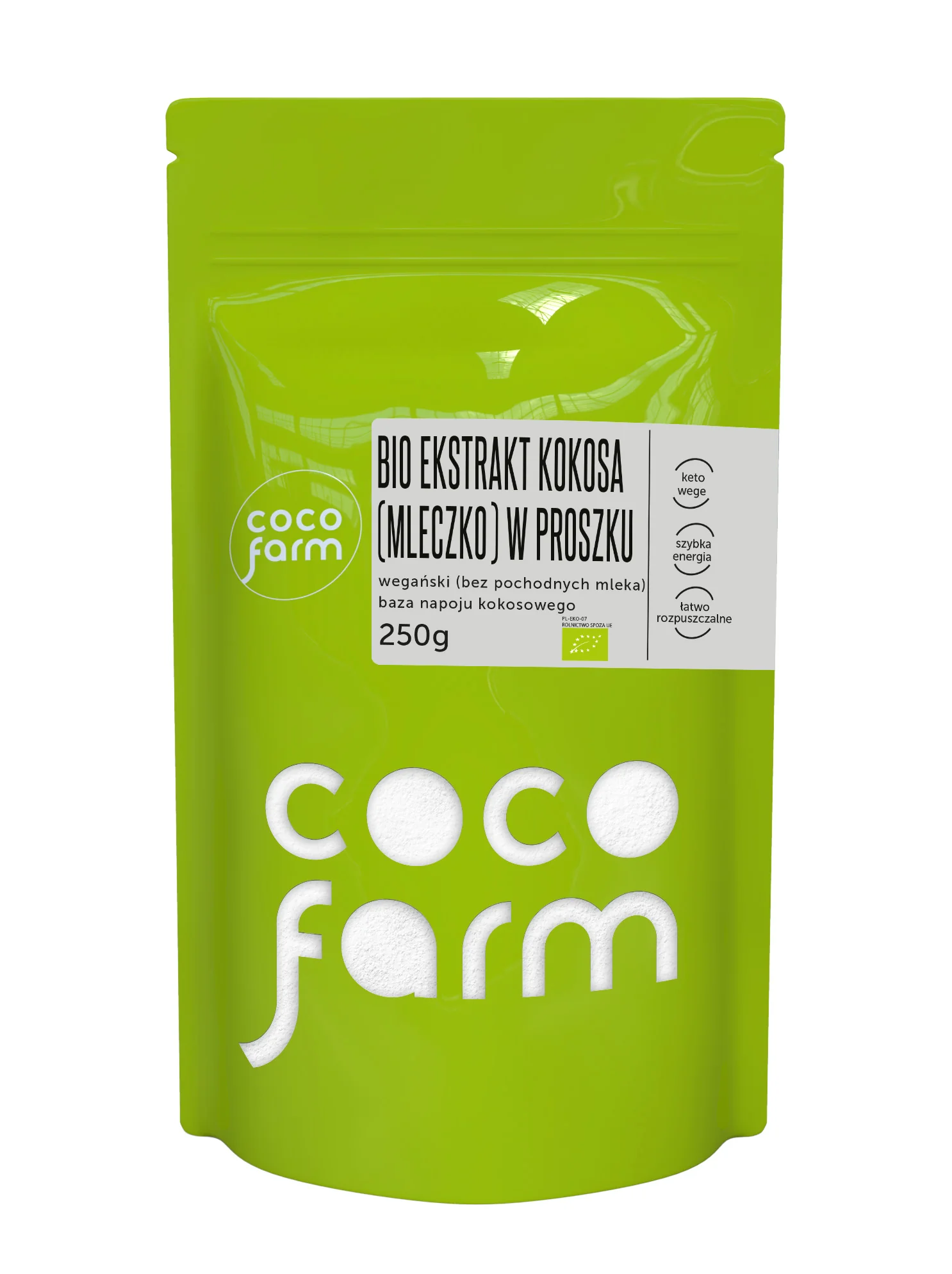 Coco Farm BIO ekstrakt kokosa (mleczko) w proszku, 250 g