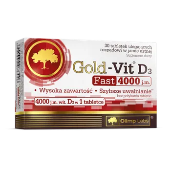 Olimp Gold-Vit D3 Fast 4000  j.m, suplement diety, 30 tabletek ulegających rozpadowi w jamie ustnej 