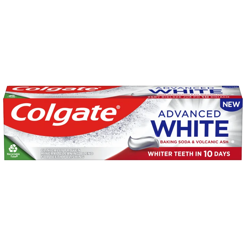 Colgate Advanced White pasta do zębów soda oczyszczona & pył wulkaniczny, 75 ml