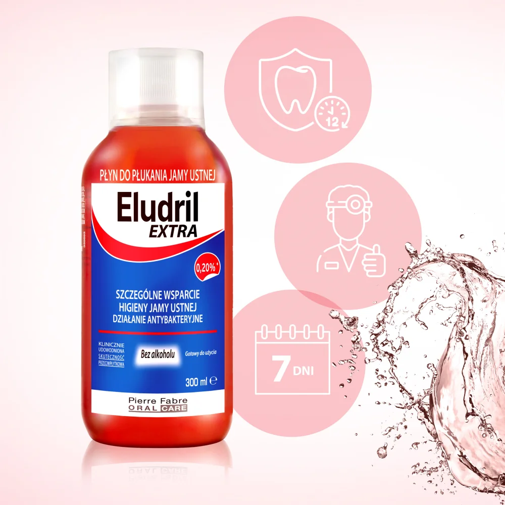 Eludril Extra płyn do płukania jamy ustnej, 300 ml