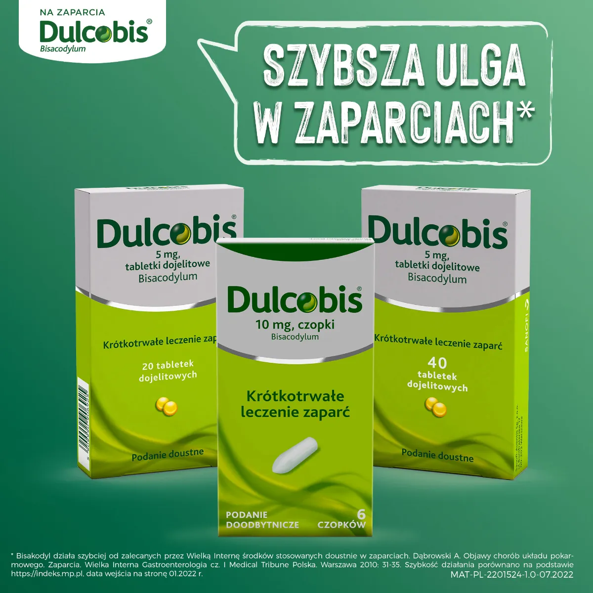 Dulcobis 5 mg, 40 tabletek dojelitowych 