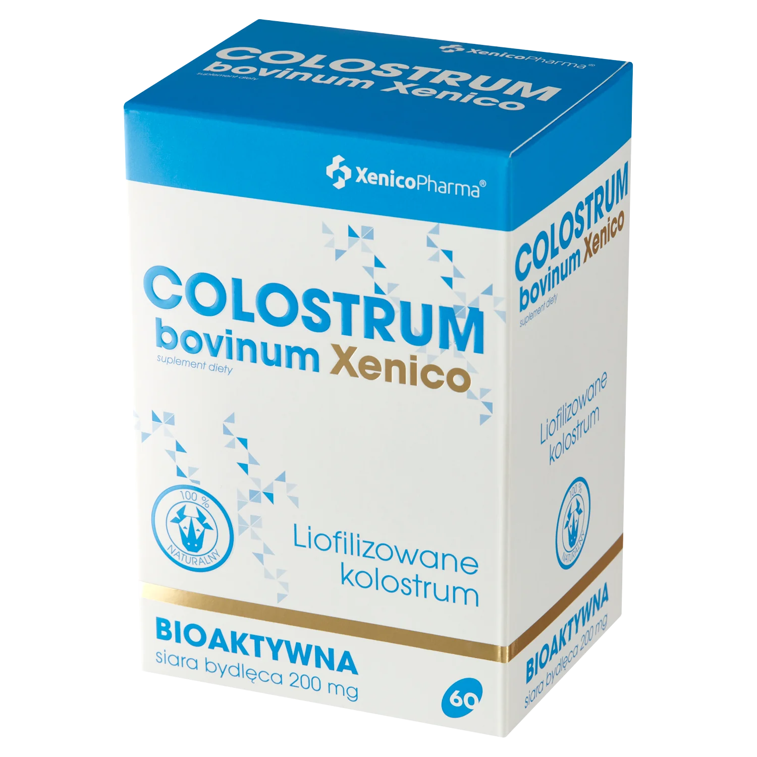 Colostrum bovinum Xenico suplement diety, 60 kapsułek